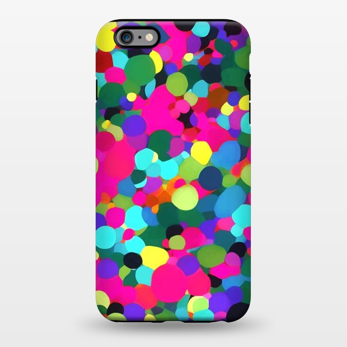 iPhone 6/6s plus StrongFit A Mess of Colors, Eclectic Colorful Water Balloons, Fun Party Confetti Polka Dots Painting by Uma Prabhakar Gokhale