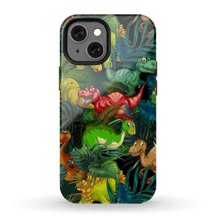 iPhone 13 mini StrongFit Dinosaur Park by Bledi