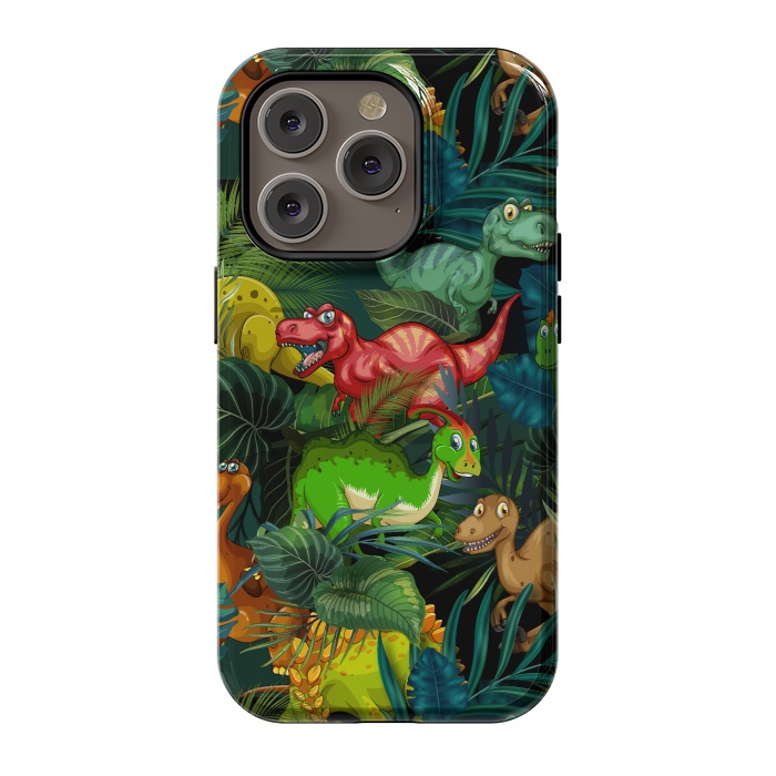 iPhone 14 Pro StrongFit Dinosaur Park by Bledi