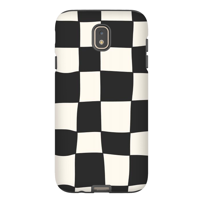 Galaxy J7 StrongFit Liquid Grid Black White by ArtPrInk