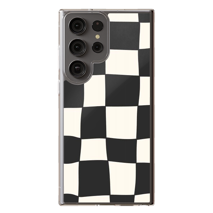 Checkerboard Grid Pattern Protective Case Cover For Samsung Galaxy