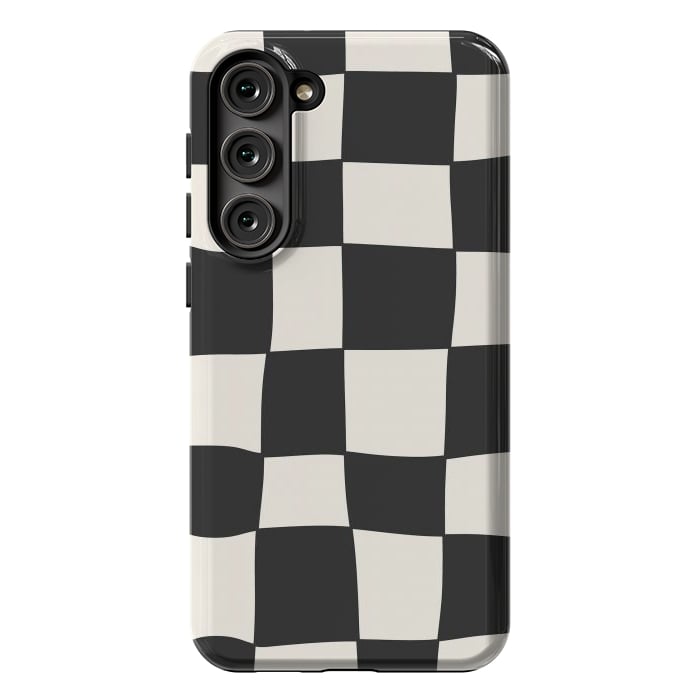 Galaxy S23 Plus StrongFit Liquid Grid Black White by ArtPrInk