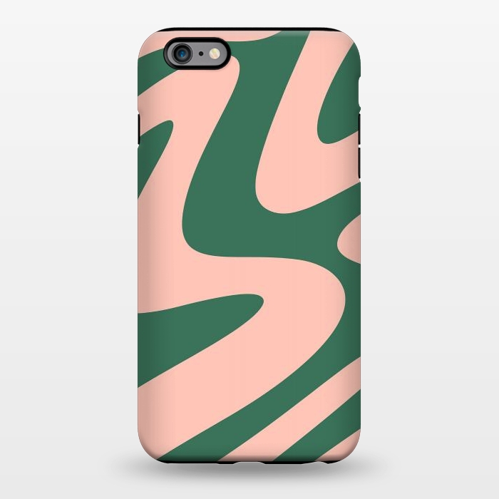 iPhone 6/6s plus StrongFit Liquid Retro Groovy Green Blush by ArtPrInk