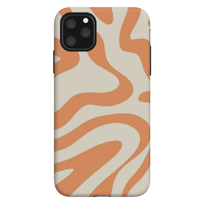 iPhone 11 Pro Max StrongFit Liquid Retro Groovy Orange by ArtPrInk