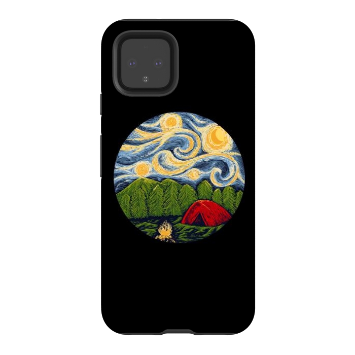 Pixel 4 StrongFit Starry Camping by Afif Quilimo