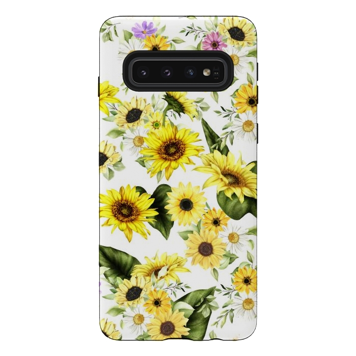 Galaxy S10 StrongFit Sunflower by Bledi