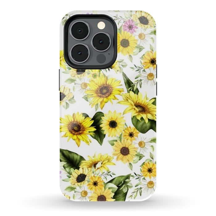 iPhone 13 pro StrongFit Sunflower by Bledi