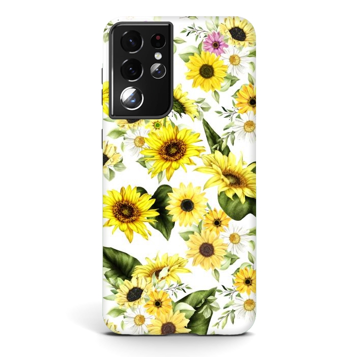 Galaxy S21 ultra StrongFit Sunflower by Bledi