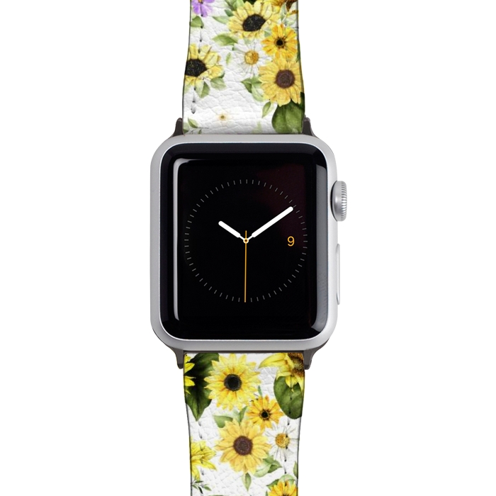 Watch 42mm / 44mm Strap PU leather Sunflower by Bledi