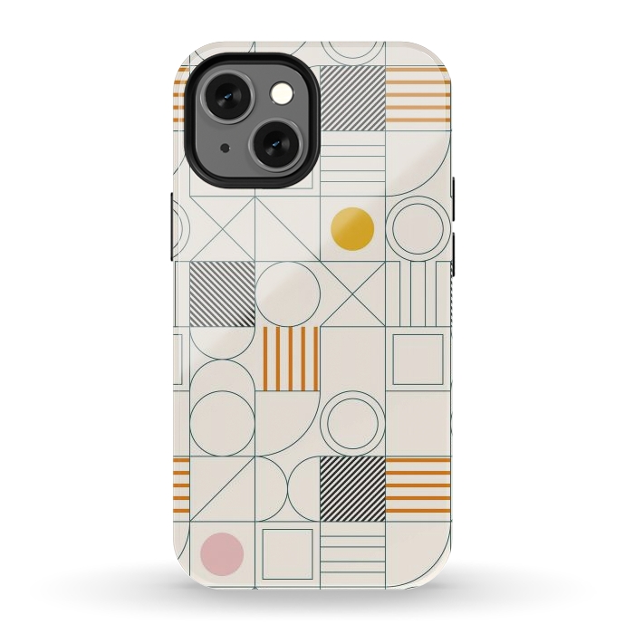 iPhone 13 mini StrongFit Spring Bauhaus Lines by ArtPrInk