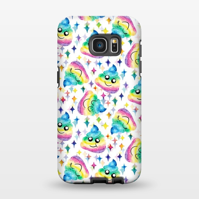 Galaxy S7 EDGE StrongFit Rainbow Poop by gingerlique