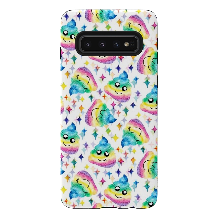 Galaxy S10 StrongFit Rainbow Poop by gingerlique