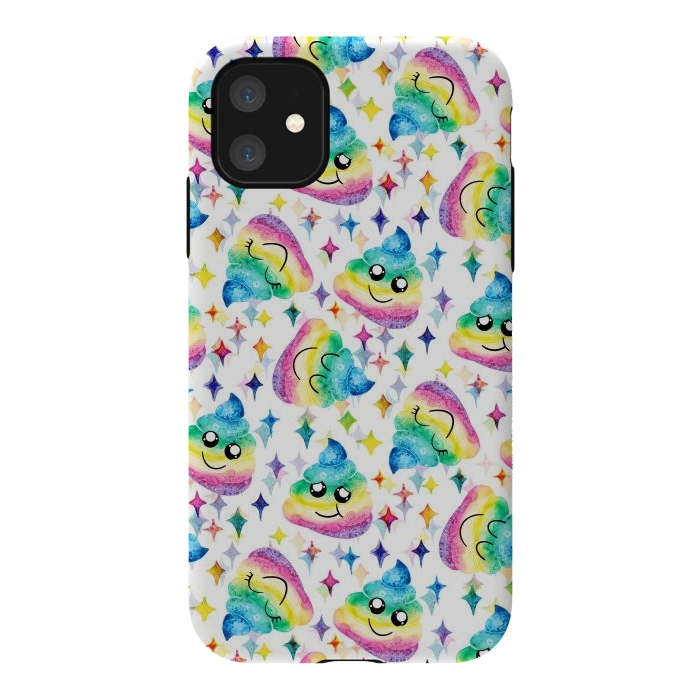 iPhone 11 StrongFit Rainbow Poop by gingerlique