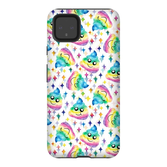 Pixel 4XL StrongFit Rainbow Poop by gingerlique