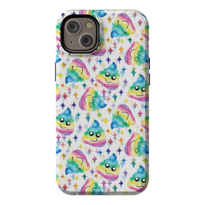 iPhone 14 Plus StrongFit Rainbow Poop by gingerlique
