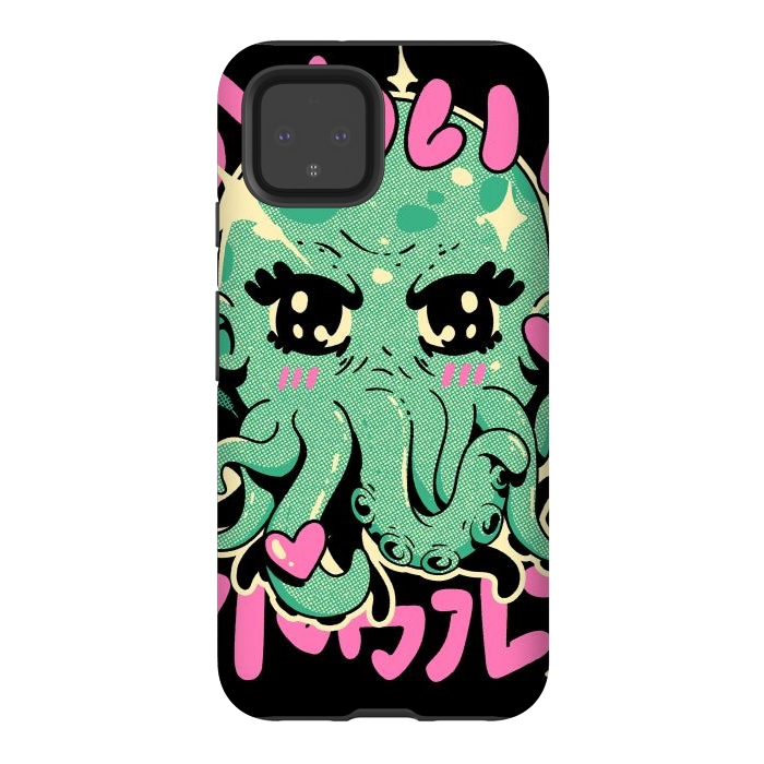 Pixel 4 StrongFit Cutethulhu Loves by Ilustrata