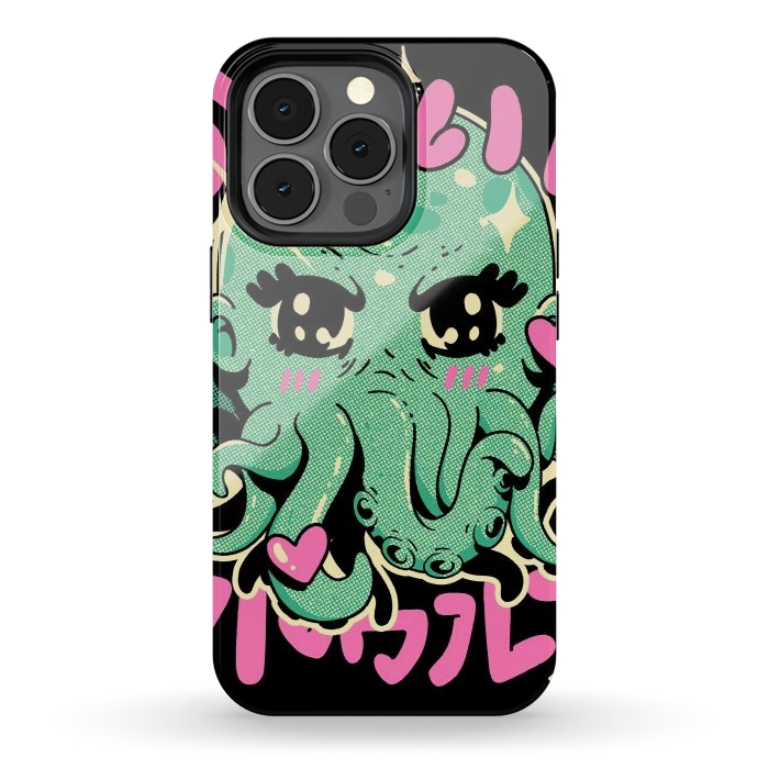iPhone 13 pro StrongFit Cutethulhu Loves by Ilustrata