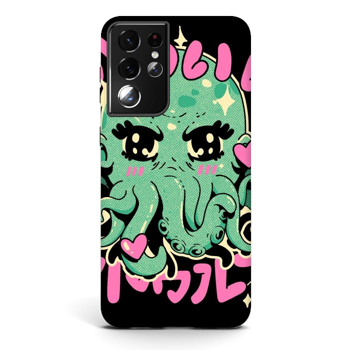 Galaxy S21 ultra StrongFit Cutethulhu Loves by Ilustrata