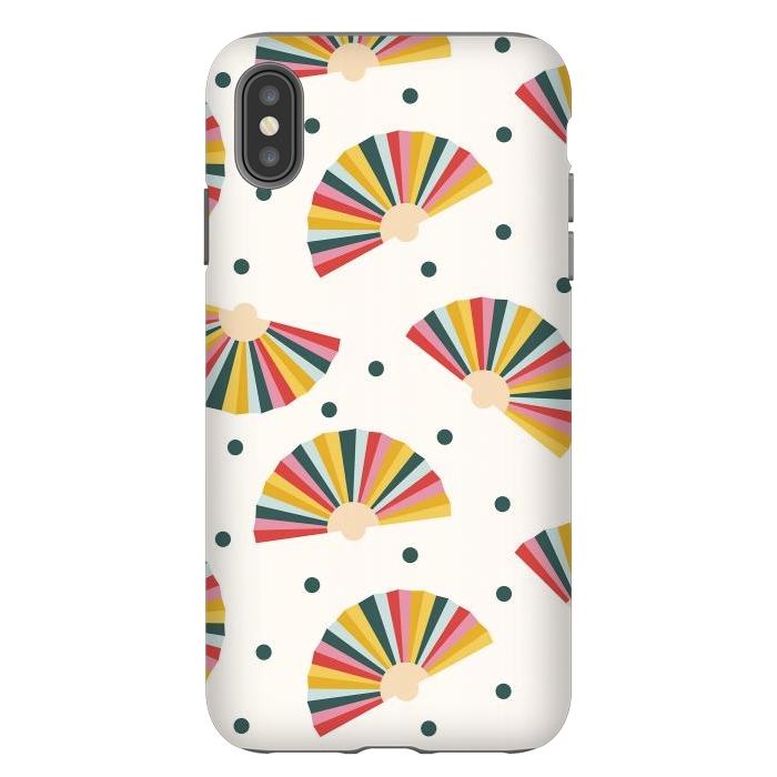 iPhone Xs Max StrongFit Hand Fans - Colorful by ArtPrInk