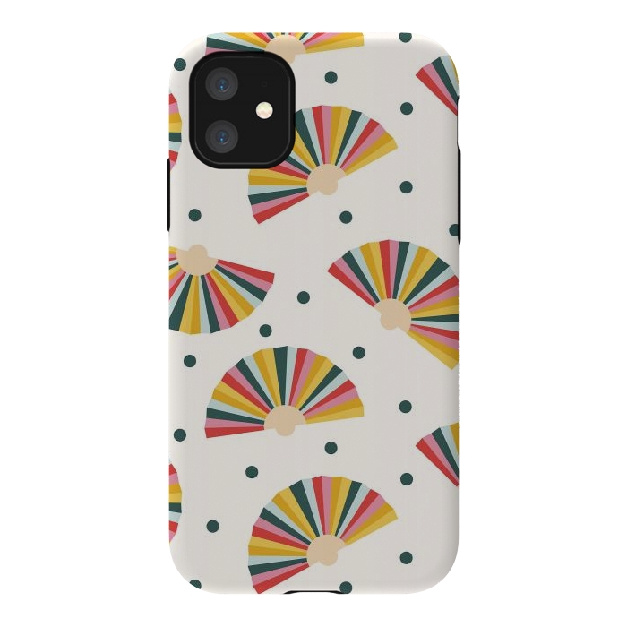iPhone 11 StrongFit Hand Fans - Colorful by ArtPrInk