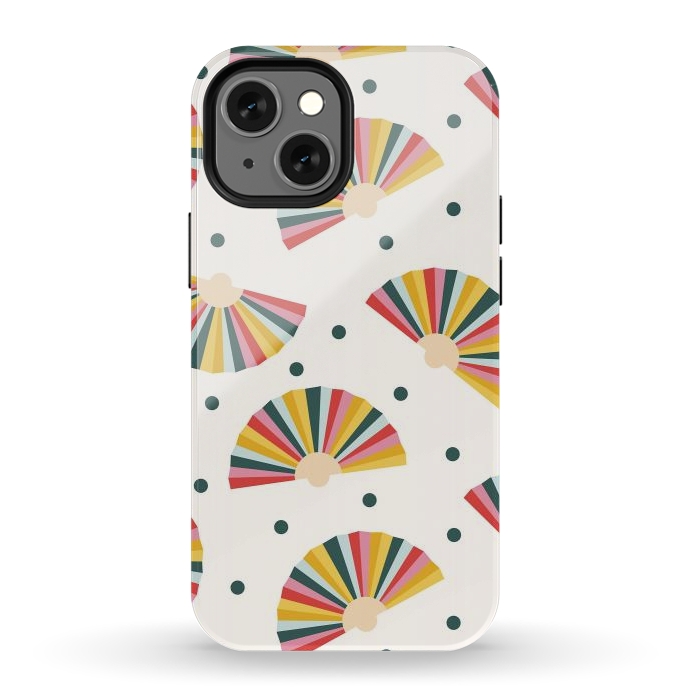 iPhone 13 mini StrongFit Hand Fans - Colorful by ArtPrInk