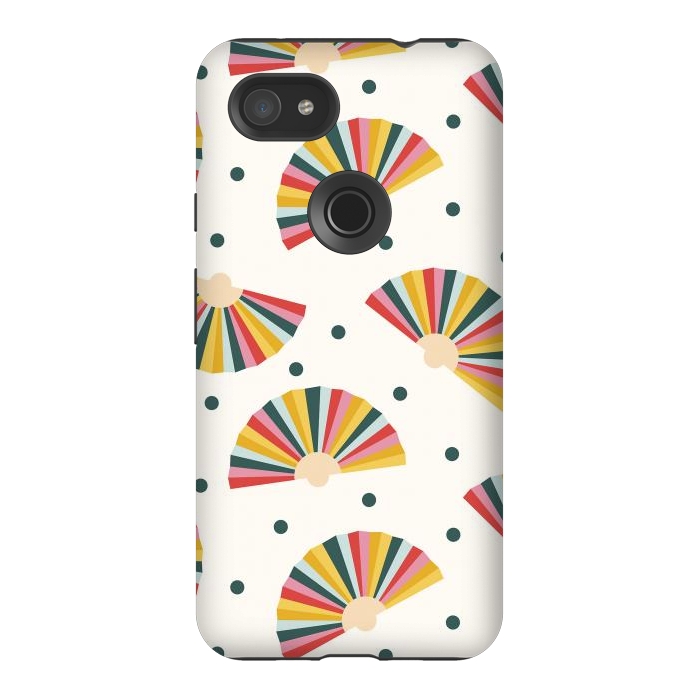 Pixel 3AXL StrongFit Hand Fans - Colorful by ArtPrInk
