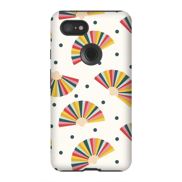Pixel 3XL StrongFit Hand Fans - Colorful by ArtPrInk