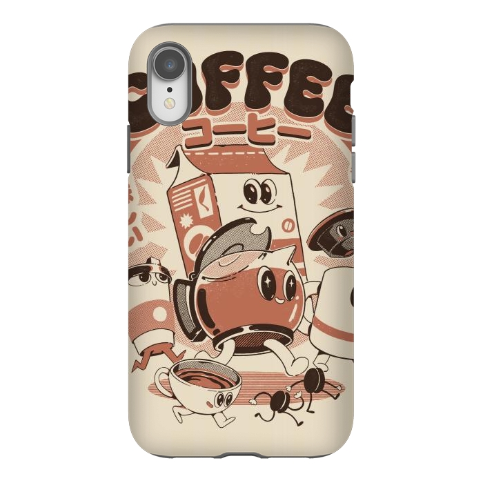 iPhone Xr StrongFit My Coffee Friends by Ilustrata