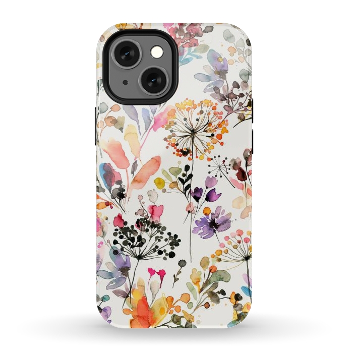 iPhone 13 mini StrongFit Wild Grasses by Ninola Design
