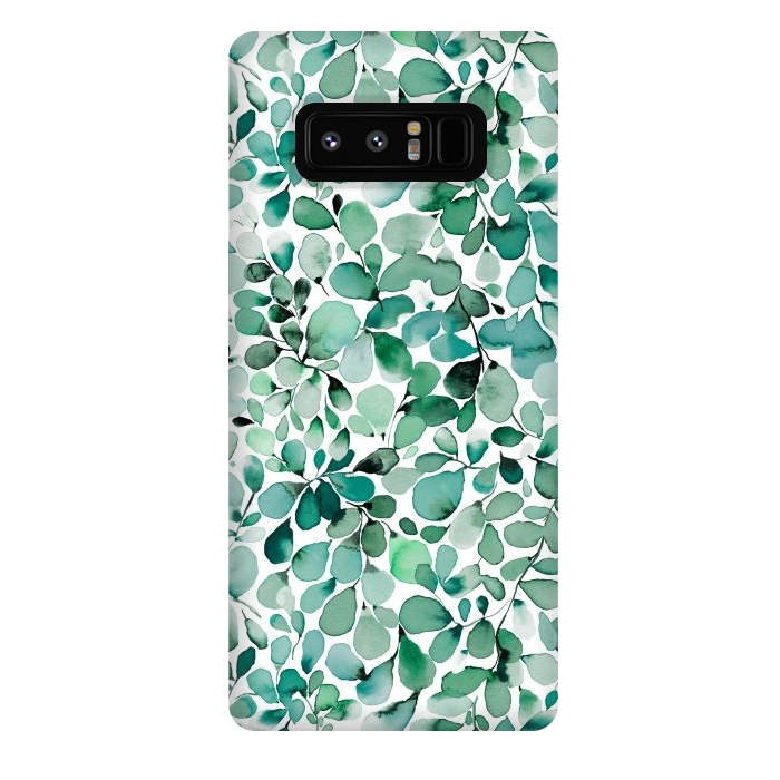 Galaxy Note 8 StrongFit Leaffy Botanical Green Eucalyptus by Ninola Design