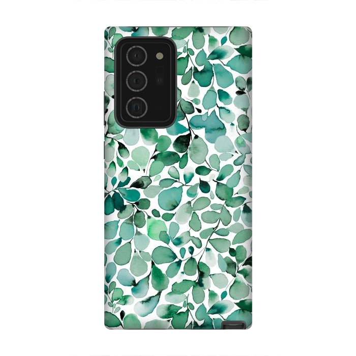 Galaxy Note 20 Ultra StrongFit Leaffy Botanical Green Eucalyptus by Ninola Design