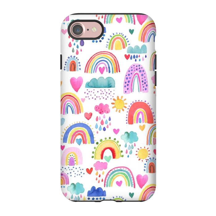 iPhone 7 StrongFit Lovely Colorful Rainbows by Ninola Design