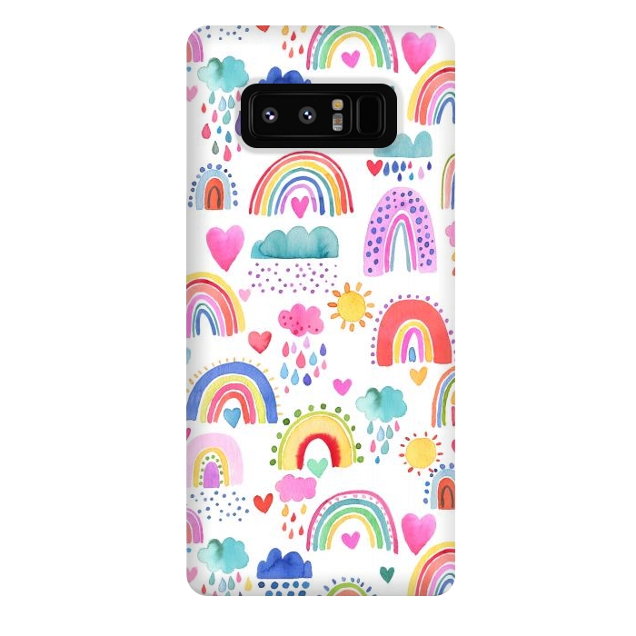 Galaxy Note 8 StrongFit Lovely Colorful Rainbows by Ninola Design