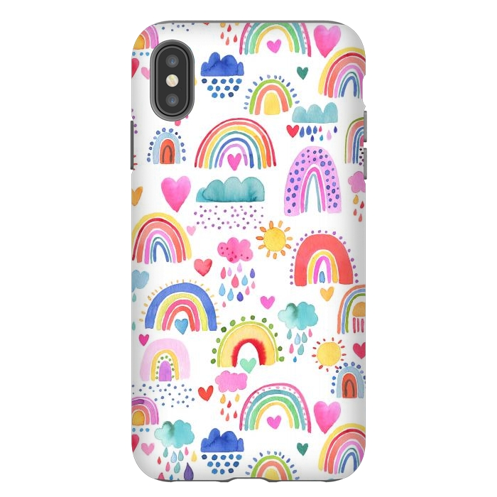 iPhone Xs Max StrongFit Lovely Colorful Rainbows by Ninola Design