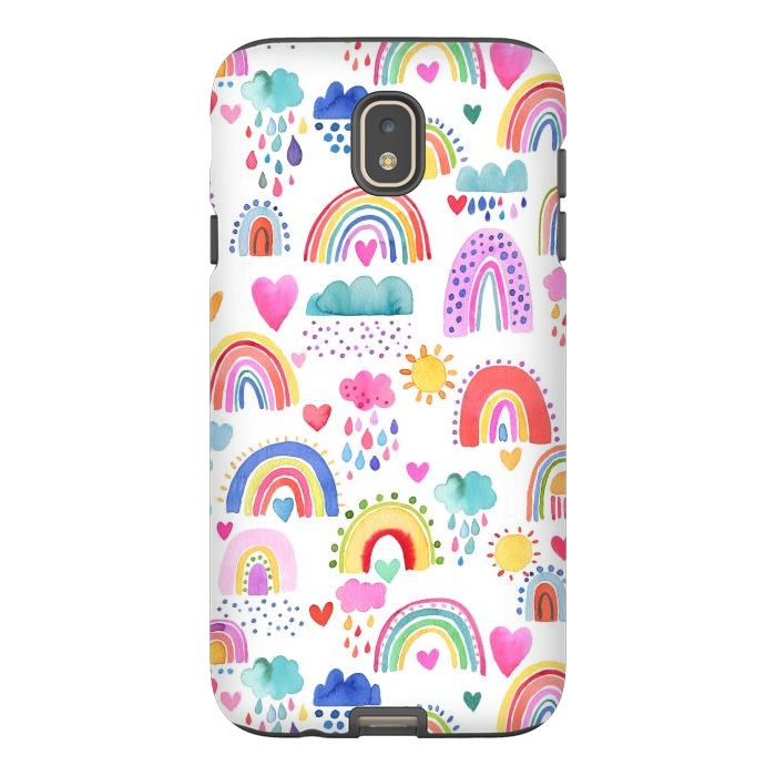 Galaxy J7 StrongFit Lovely Colorful Rainbows by Ninola Design