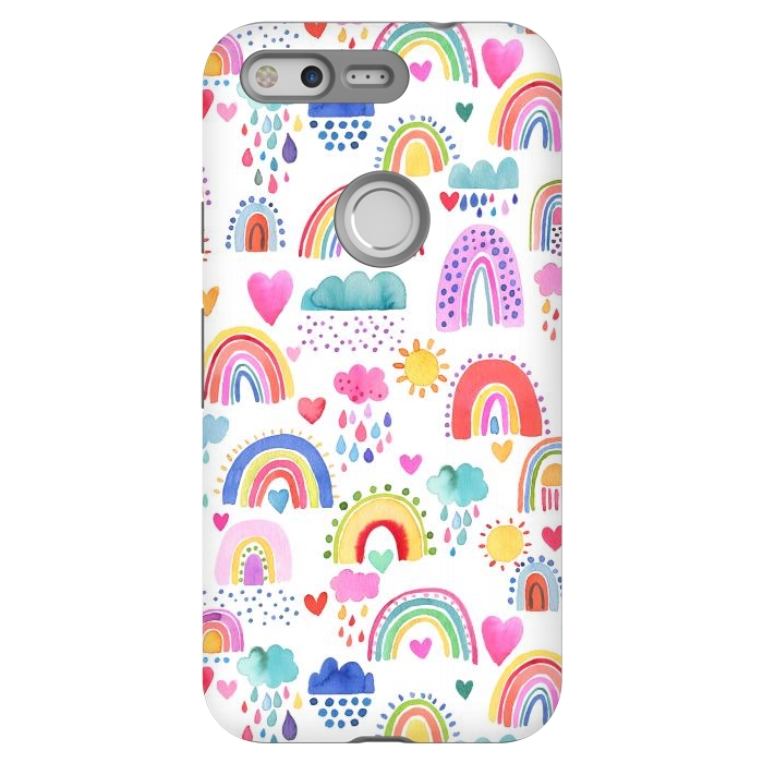 Pixel StrongFit Lovely Colorful Rainbows by Ninola Design