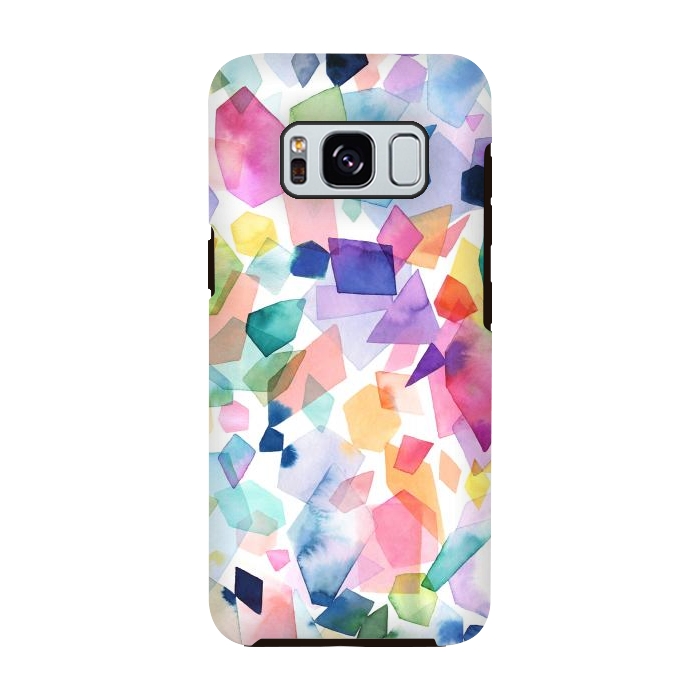 Galaxy S8 StrongFit Colorful Crystals and Gems by Ninola Design