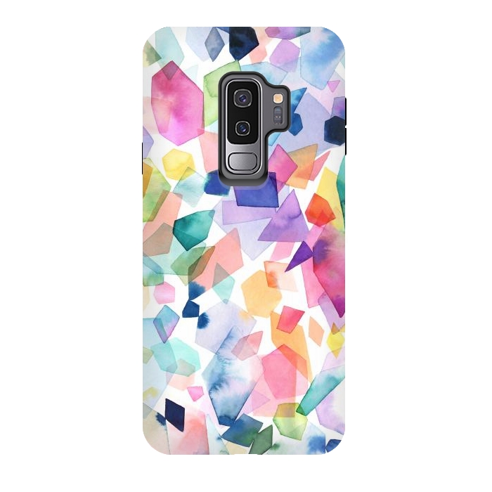Galaxy S9 plus StrongFit Colorful Crystals and Gems by Ninola Design