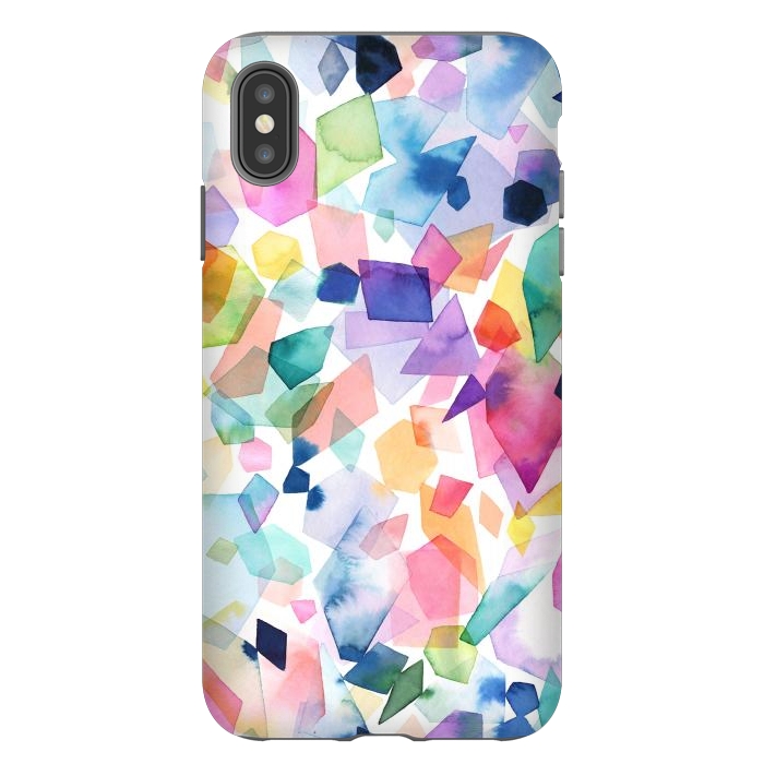 iPhone Xs Max StrongFit Colorful Crystals and Gems by Ninola Design