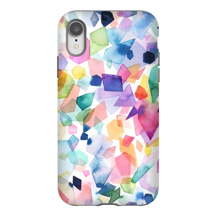 iPhone Xr StrongFit Colorful Crystals and Gems by Ninola Design
