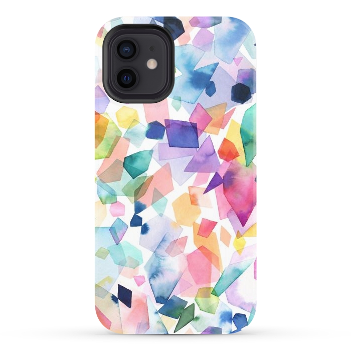 iPhone 12 StrongFit Colorful Crystals and Gems by Ninola Design