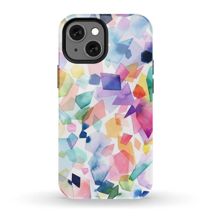 iPhone 13 mini StrongFit Colorful Crystals and Gems by Ninola Design
