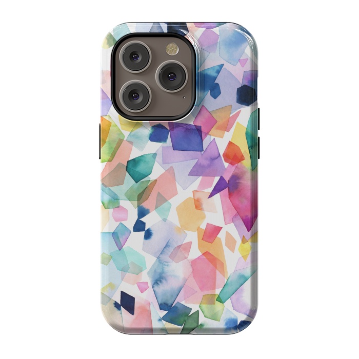 iPhone 14 Pro StrongFit Colorful Crystals and Gems by Ninola Design