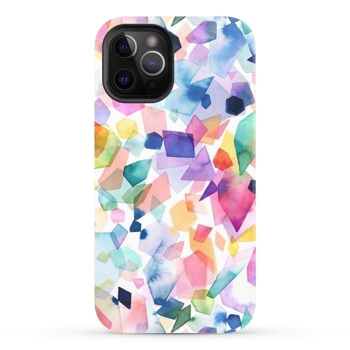 iPhone 12 Pro Max StrongFit Colorful Crystals and Gems by Ninola Design