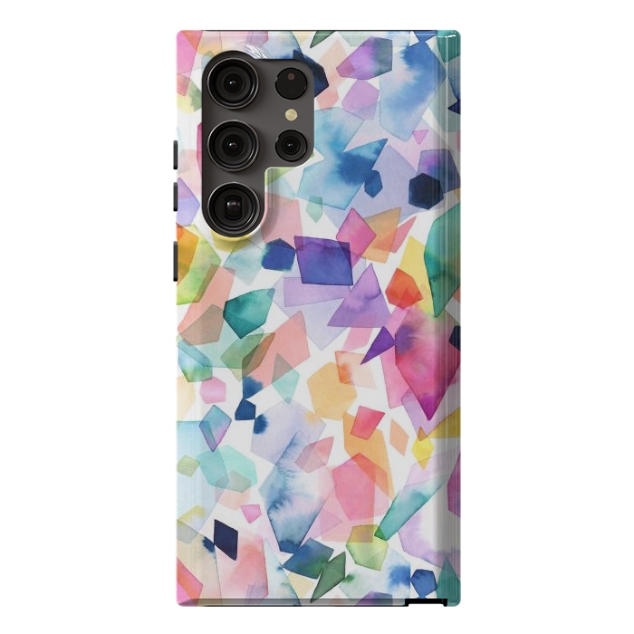 Galaxy S23 Ultra StrongFit Colorful Crystals and Gems by Ninola Design