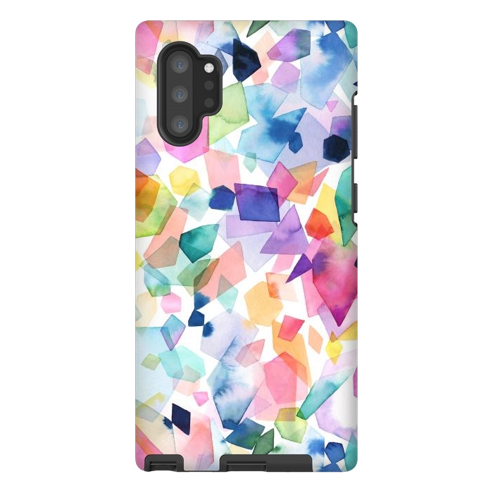 Galaxy Note 10 plus StrongFit Colorful Crystals and Gems by Ninola Design