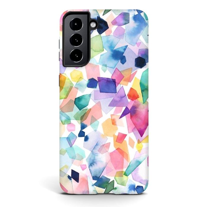 Galaxy S21 StrongFit Colorful Crystals and Gems by Ninola Design
