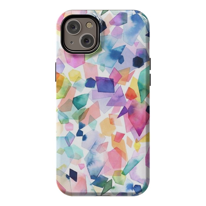 iPhone 14 Plus StrongFit Colorful Crystals and Gems by Ninola Design