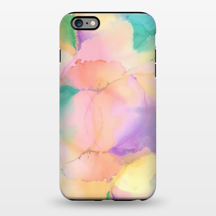 iPhone 6/6s plus StrongFit Rainbow watercolor abstract painting - modern splats by Oana 