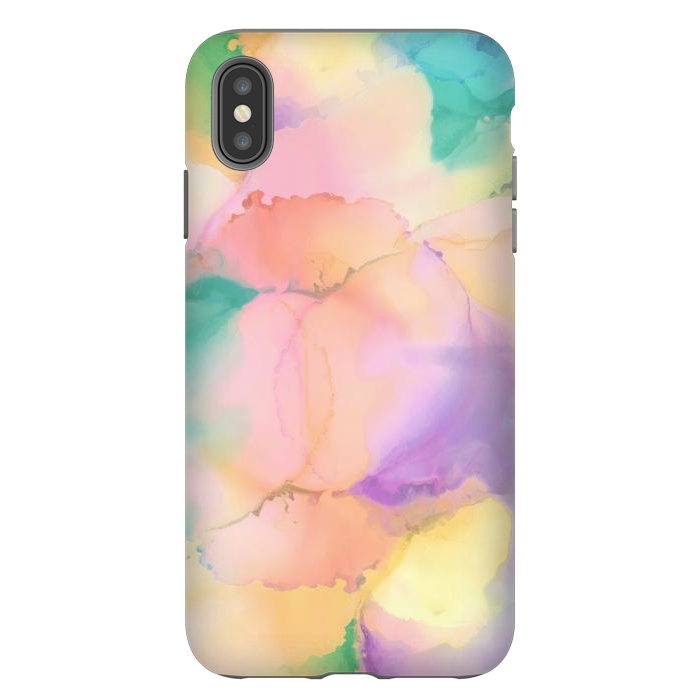 iPhone Xs Max StrongFit Rainbow watercolor abstract painting - modern splats by Oana 